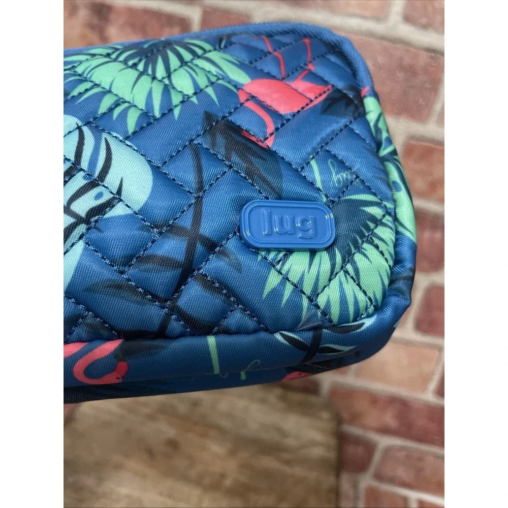 Lug‎ Blue w/Pink Flamingos Coupe Convertible Crossbody New with tags